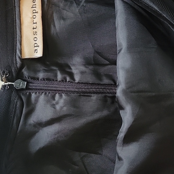 Apostrophe black lined maxi skirt with slit - Picture 8 of 9